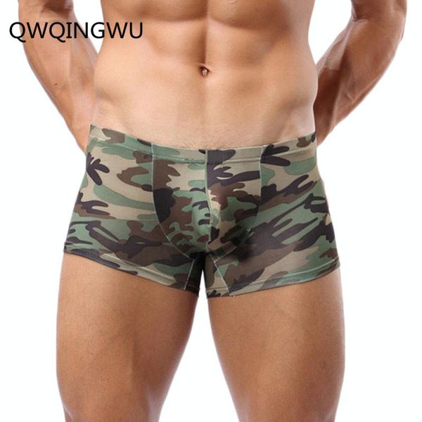 

underpants men's boxers underwear spandex camouflage convex bag boxer shorts gay man u calzoncillos cueca, Black;white