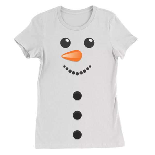 

snowman womens t-shirt funny costume tee gift present secret santa, White;black