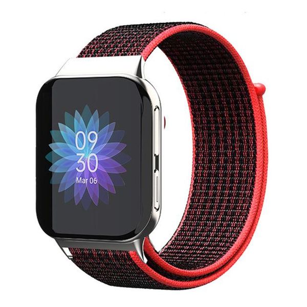 

watch bands bracelet wrist strap 41mm 46mm nylon loop replacement watchband for oppo, Black;brown