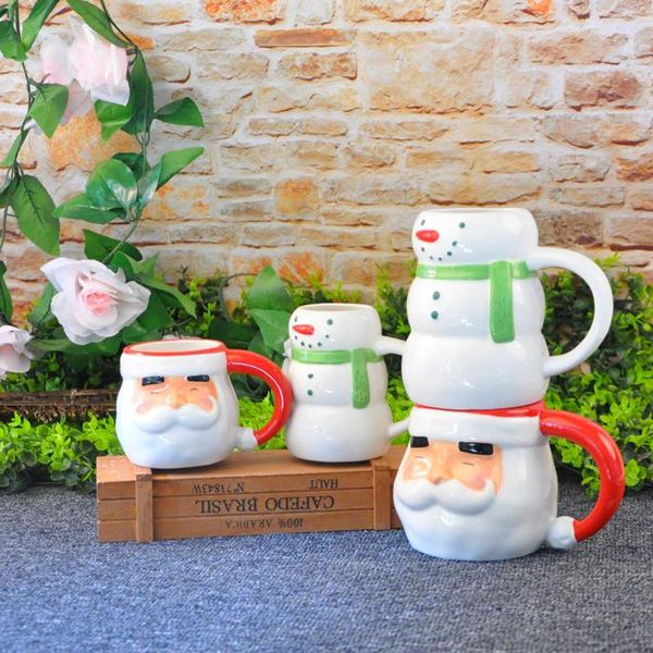 

mugs creative european ceramic santa claus coffee cup snowman cup. mug