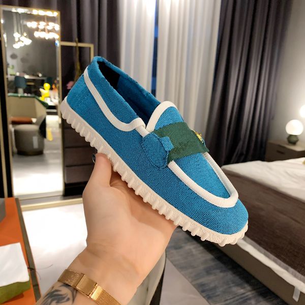 

luxury designer sandals men women loafers canvas shoes fisherman shoe with box size 35-44, Black