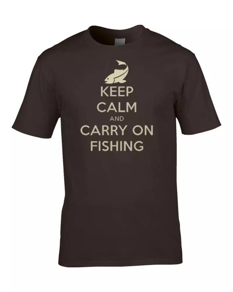 

KEEP CALM AND CARRY ON FISHING- sports, hobby, Youth T-Shirt, White;black