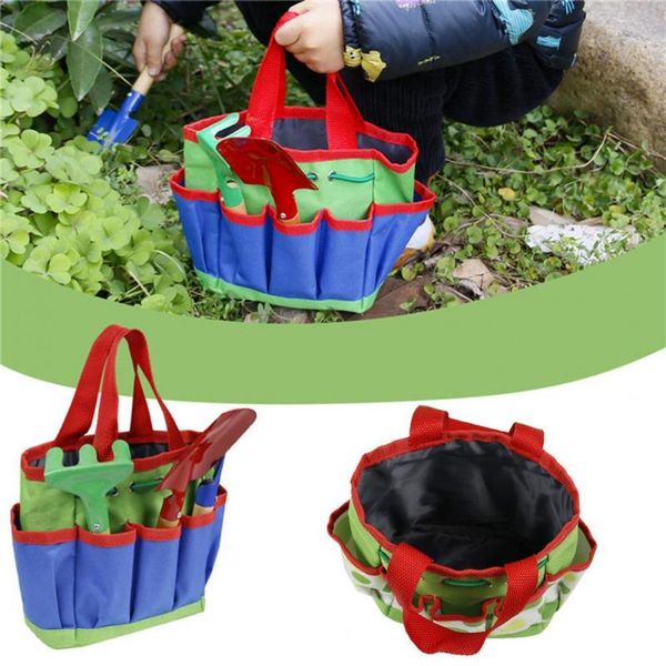 

planters & pots kids gardening tool sets children garden kit hand shovel trowel tote bag toys digging sand playing tools