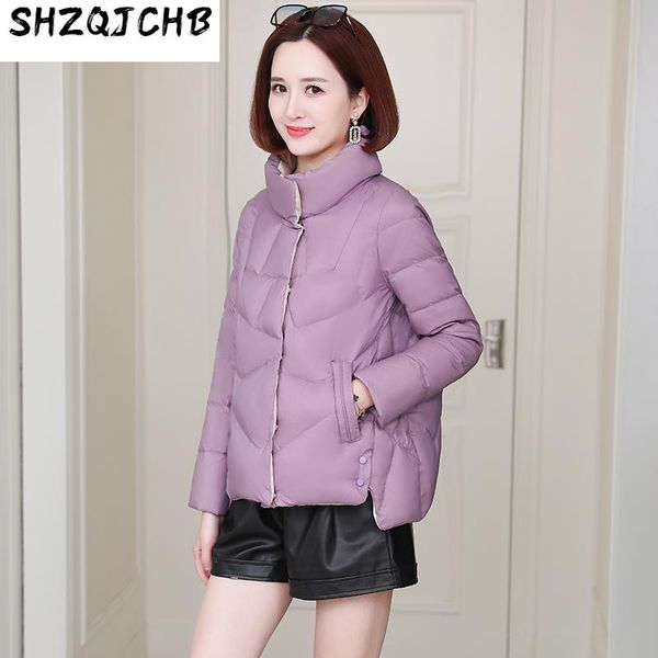 

women's down & parkas shzq short jacket fashion loose white duck thickened korean winter, Black