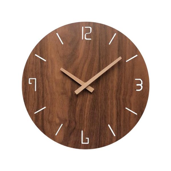 

modern wall clock wood nordic clocks home decor originality living room decoration mute quartz undefined mind gift