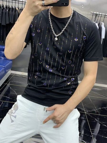 

men's t-shirts excellent summer brand clothing tshirt men slim fit short sleeve t shirt casual for men tees z9x6, White;black