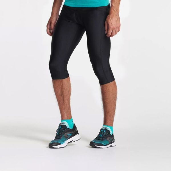 

men's tights running sports pants man compression leggings sportswear trousers gym sport jogging for male 3/4 size, Black;blue