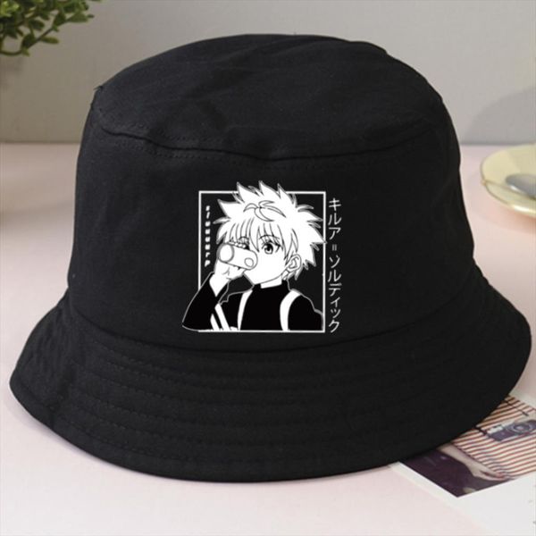

Anime Hunter X Bucket Hat Casual Fashion Sunscreen Unisex, Blue;gray