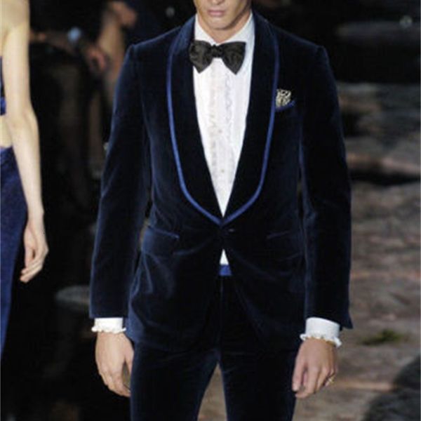 

men's suits & blazers new latest coat pant designer men fashion wedding grooms tuxedo dinner green suit velvet dark blue jacket bl, White;black