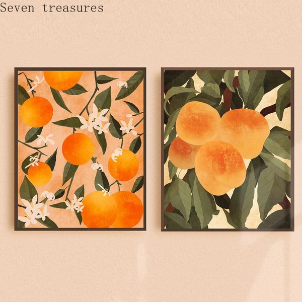 

paintings citrus canvas painting prints kitchen wall art decor vinatge botanical fruit poster picturesposter home room decoration