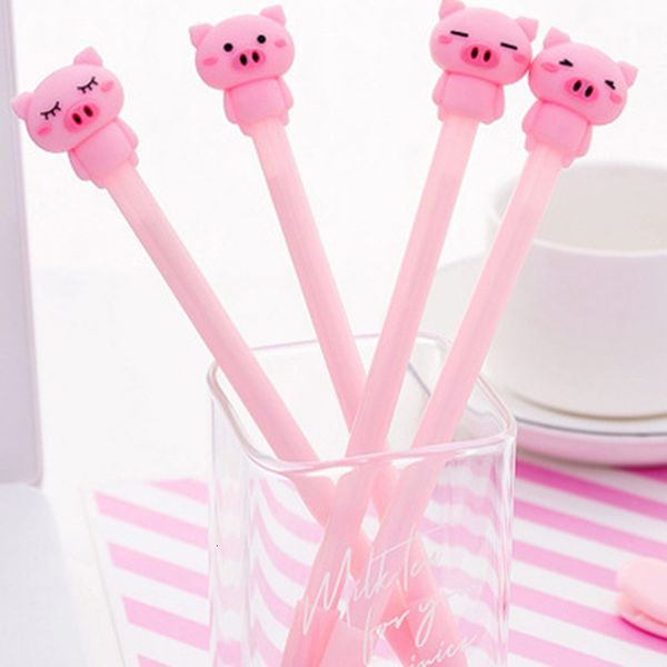 

pens cartoon pink cute piggy neutral office student signature girl's heart water