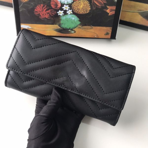 

fashion luxury wallets women designer handbag solid wrist multiple cards holder clutch band leather coin purse long multi-functional ladies, Red;black