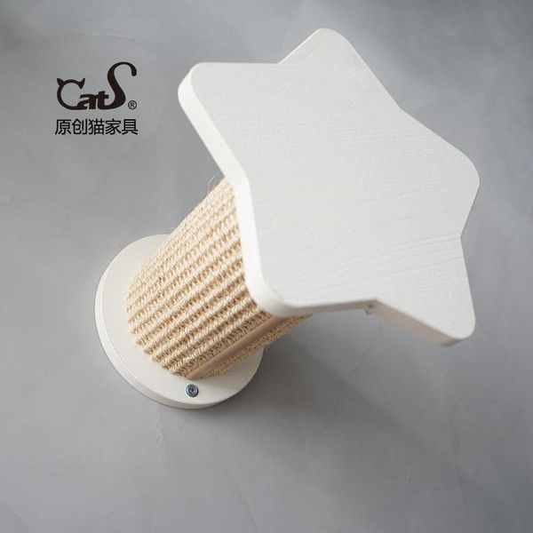 

solid wood sisal cat scratching post jumping board safe and stable furniture toys