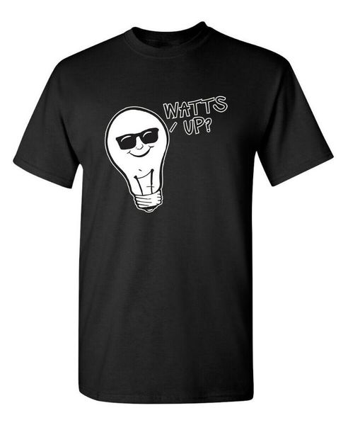 

men's t-shirts watts up sarcastic novelty funny t-shirt, White;black