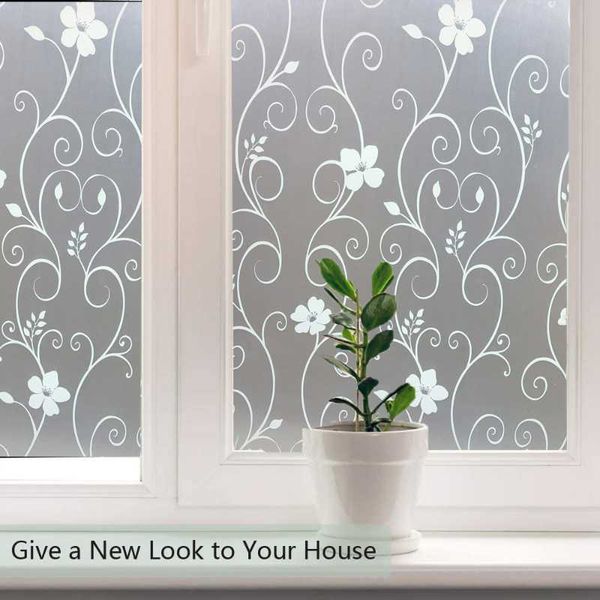 

window stickers self adhesive privacy decorative film,anti uv light blocking for bathroom,heat insulation stained clings