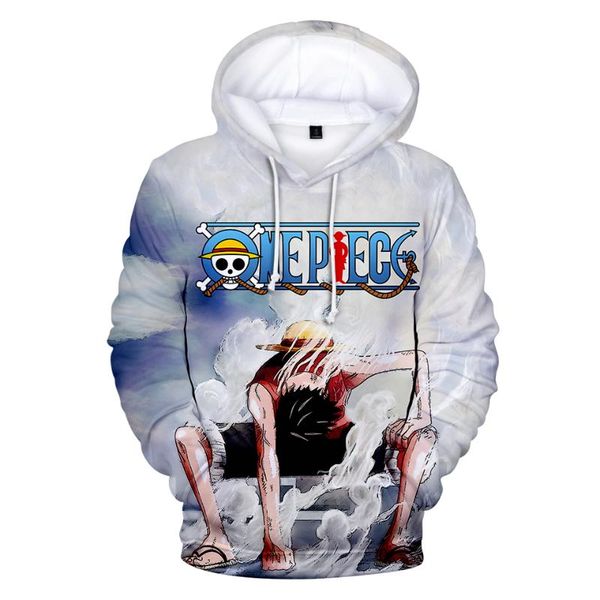 

men's hoodies & sweatshirts with hat streetwear fleece clothes moletom anime one piece men women luffy pullover sweatshirt, Black