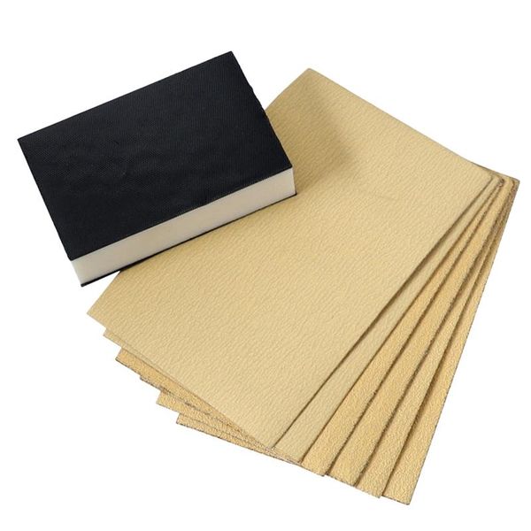 

professional hand tool sets multipurpose dry self-adhesive flocking yellow sandpaper #80 #120 #240 grain size paper for wood furniture finis