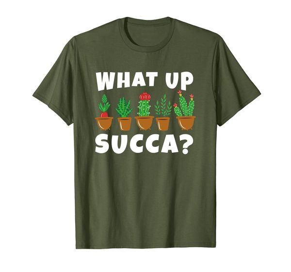 

funny succulent shirt - what up succa cactus, White;black