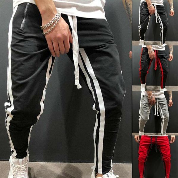 

fashion gym slim fit bottoms women pants trousers tracksuit skinny joggers sweat track, Black