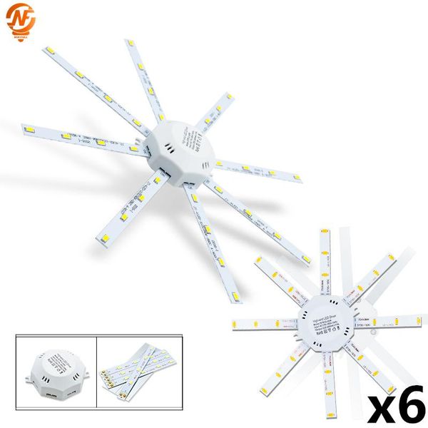 

bulbs 6pcs/lot led ceiling lamp ocs light 12w 16w 20w 24w board ac 220v 240v 5730smd energy saving expectancy