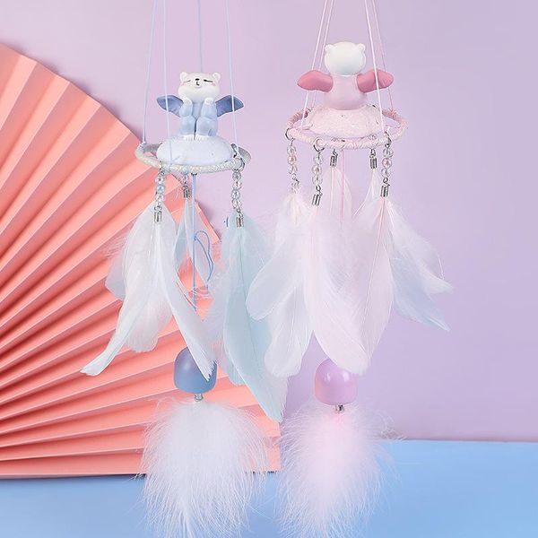 

interior decorations car pendant angel bear wind chimes warm heart accesories decoration ornament for girl