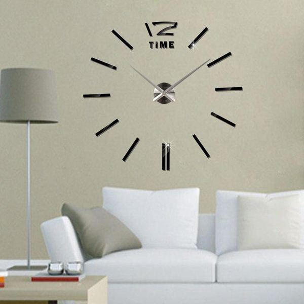 

modern large luxury diy 3d wall clock home decor creative living room personality art clocks