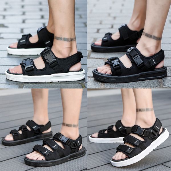 

2021 no box men's summer luxury designer beach sandals pu material breathable non-slip sandale model 1901 and 1903 grey cozy outdoor sl, Black