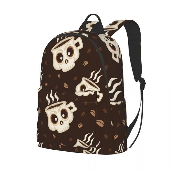 

backpack cute coffee skull 2021 bag fashion travel school shoulder