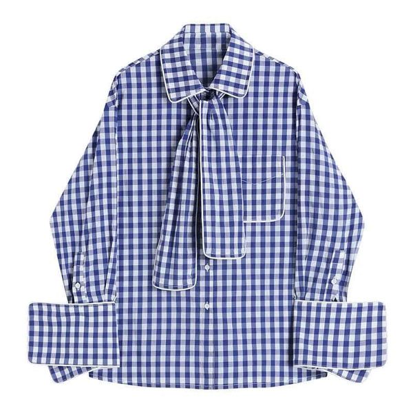 

women's blouses & shirts 2021 spring summer vintage blouse hong kong style long sleeve harajuku fashion women clothing button up shirt, White