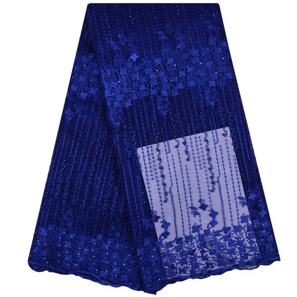 

ribbon blue embroidery african french lace fabric 2021 beaded tulle mesh for wedding s1139, Pink;blue