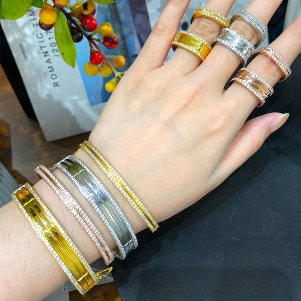 

earrings & necklace kellybola trendy charm shining mix bangle ring set zirconia fashion women's wedding banquet party daily jewelry acce, Silver