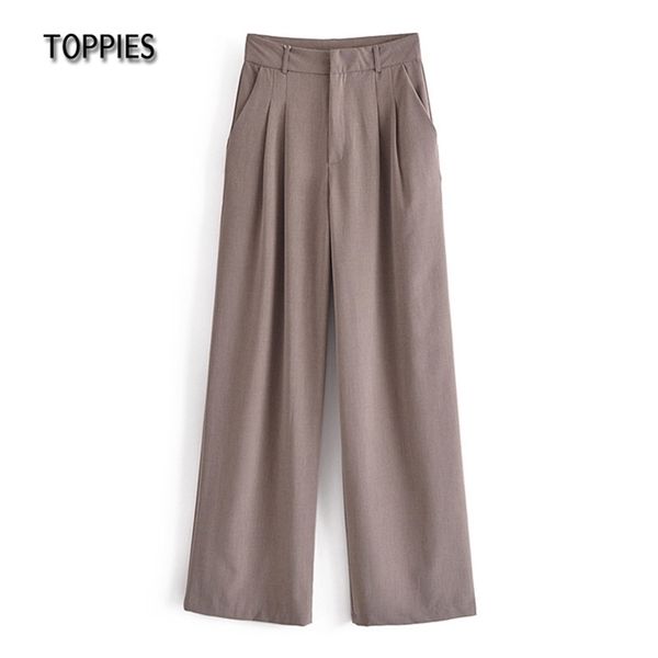 

high waist overlength suit pants woman loose straight office ladies long trousers 210421, Black;white