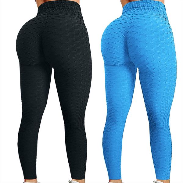 

2pcs black high waist womens leggings butt lifting workout push up sport clothes fitness legging