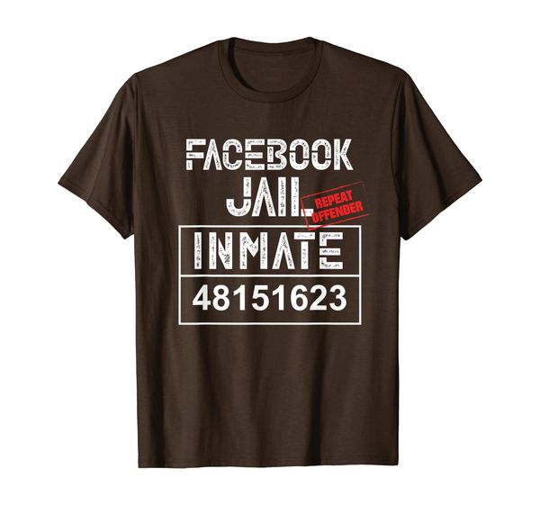 

funny facebook jail inmate repeat offender gag gift t-shirt, White;black