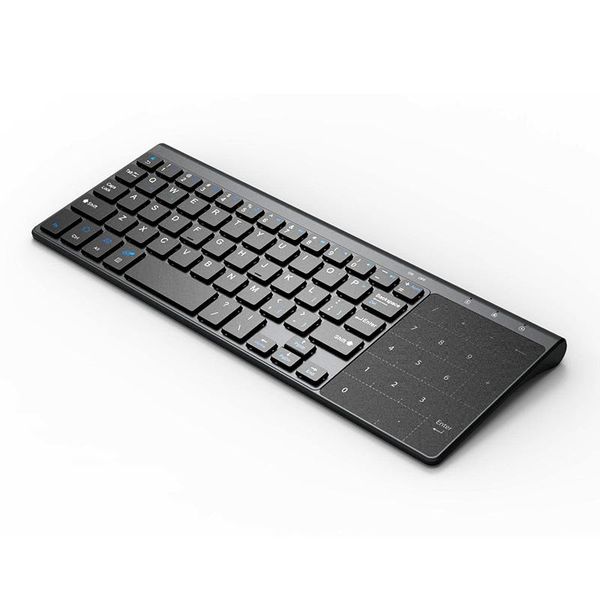

ultra slim 2.4g wireless keyboard for pc laphome office keyboards with numpad touchpad 59 keys light weight membrance keypad