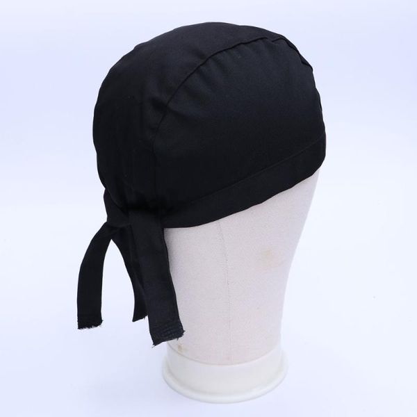 

curtain & drapes fashion chefs hat cap kitchen catering ribbon turban (black)