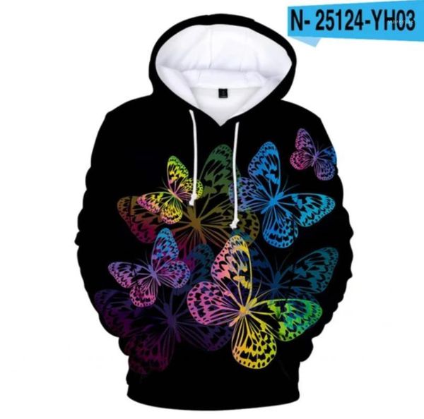 

men's hoodies & sweatshirts natural 2021 oversized butterfly hoodie for men women warm sweatshirt autumn cotton personality fashion pul, Black