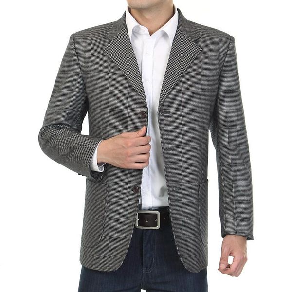 

autumn style men's suit middle-aged wear business casual single west coat daddy clothes suits & blazers, White;black