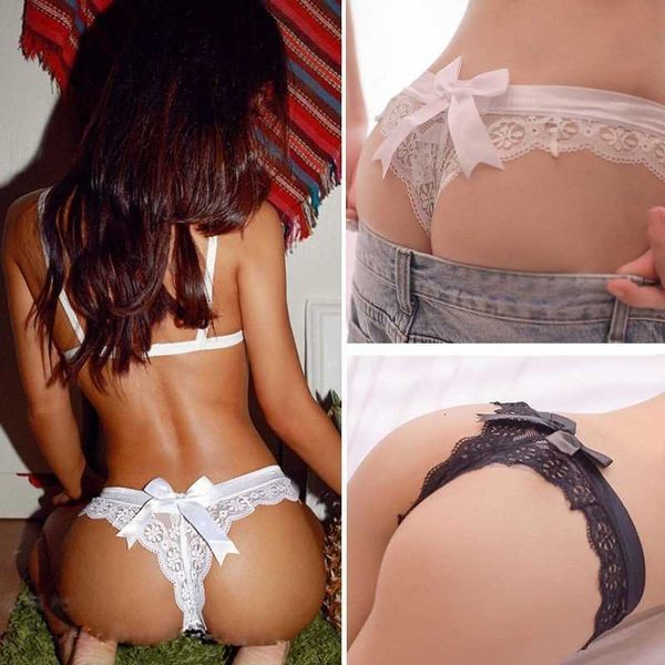 

women's panties women lingerie g string lace underwear femal t-back thong sheer japan style transparent knickers, Black;white
