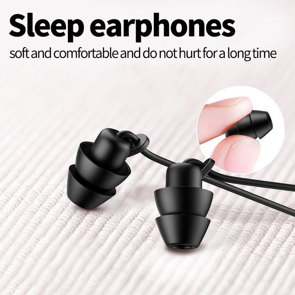 Tipo-C Dormindo Fones de Ouvido Frigidados In-Aure Earplugs com Fone de Ouvido Fone de Ouvido Macio Silicone Fone de Ouvido Universal Universal para Mobile, Computador, Notebook