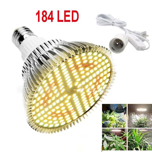 

grow lights 184 led full spectrum plant light fower veg growing kit box tent bulbs indoor phytolamp greenhouse red yellow electron