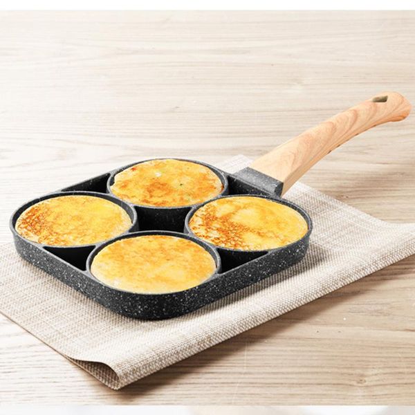 

pans four-hole omelette pan maifan stone non-stick flat-bottomed small frying breakfast egg burger kitchen pot