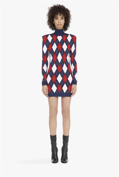 

casual dresses streetwear turtleneck knitted pullover fashion loose sweater women vintage tartan red black women pull, Black;gray