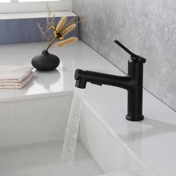 

bathroom sink faucets multi functional copper chrome plated matte black shower modern filter pull out basin faucet