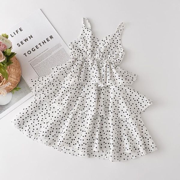 

girl's dresses girls casual dress summer kids sling clothing children polka dot princess vestidos elegant party suit 2-6y toddler girl, Red;yellow