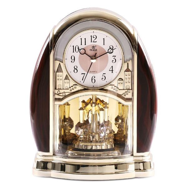

desk & table clocks power brand high-end clock silent quartz movement crystal masa saati saat light control music hourly chiming