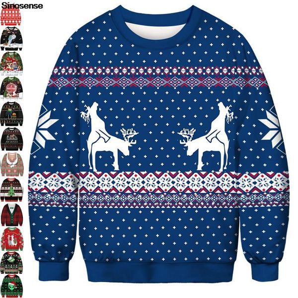 

men's sweaters men women funny humping reindeer ugly christmas sweater jumper pullover climax holiday party xmas sweatshirt, White;black