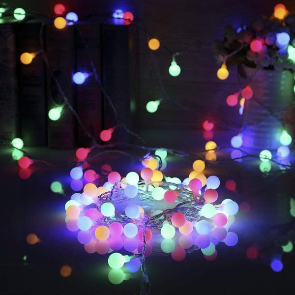 

strings battery power led round ball string lights fairy waterproof outdoor lamp holiday wedding garden party light christmas decoration