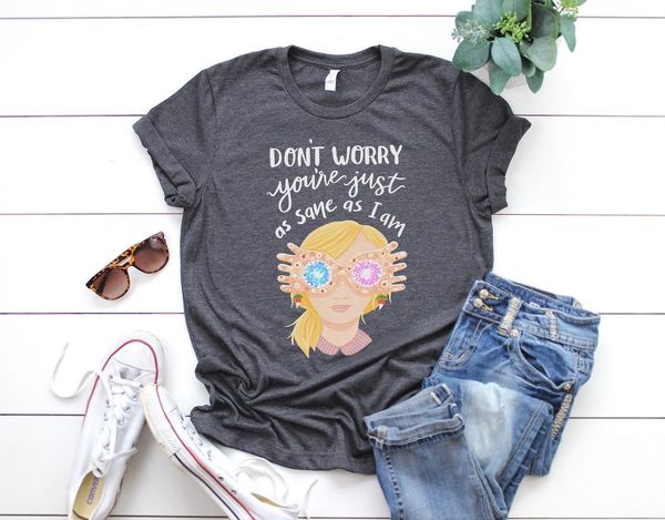 

luna lovegood hp book womens t shirt spectra specs inspired quote tee original illustrated women funny graphic, White