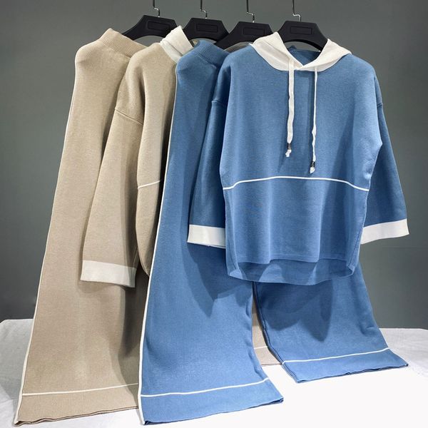 

sweaters 2021 ladies with hoods harajuku two girls'ensemble leg drop casual pants upper a467, White;black